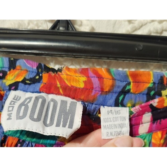 Vintage More Boom Womens Floral Midi Skirt‎ Size 14 Multicolor Pull On Boho Full - Picture 3 of 10